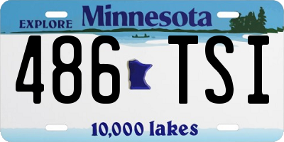 MN license plate 486TSI
