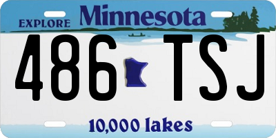 MN license plate 486TSJ