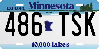 MN license plate 486TSK