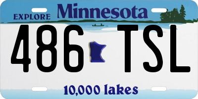 MN license plate 486TSL