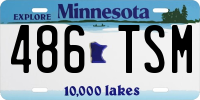 MN license plate 486TSM