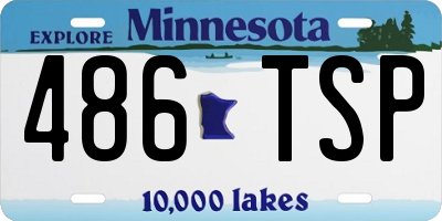 MN license plate 486TSP
