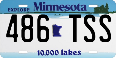 MN license plate 486TSS