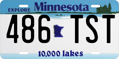 MN license plate 486TST