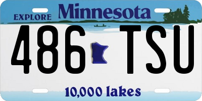 MN license plate 486TSU