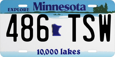 MN license plate 486TSW
