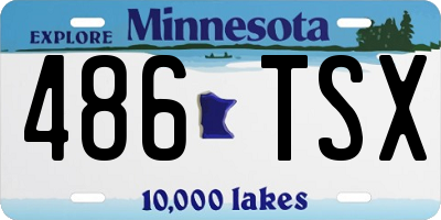 MN license plate 486TSX