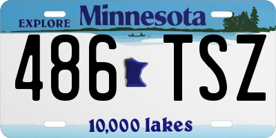 MN license plate 486TSZ