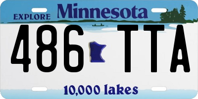 MN license plate 486TTA