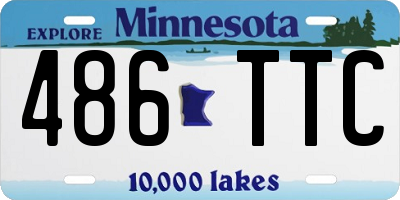 MN license plate 486TTC