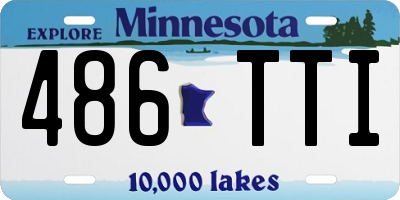 MN license plate 486TTI