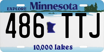 MN license plate 486TTJ