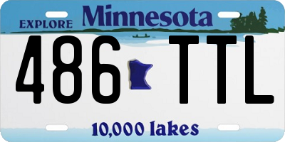 MN license plate 486TTL