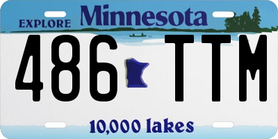 MN license plate 486TTM