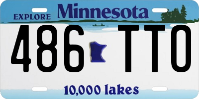 MN license plate 486TTO