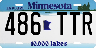 MN license plate 486TTR