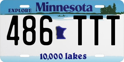 MN license plate 486TTT