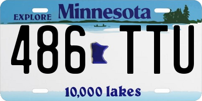 MN license plate 486TTU