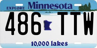 MN license plate 486TTW