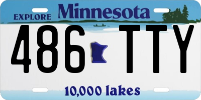 MN license plate 486TTY