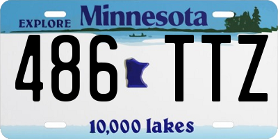 MN license plate 486TTZ