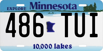 MN license plate 486TUI