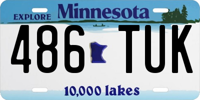 MN license plate 486TUK