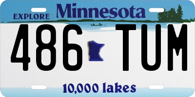 MN license plate 486TUM