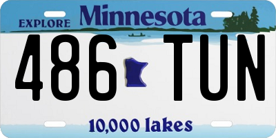 MN license plate 486TUN