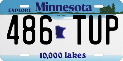 MN license plate 486TUP