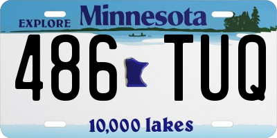 MN license plate 486TUQ