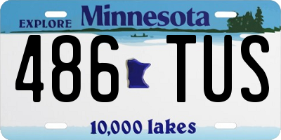 MN license plate 486TUS