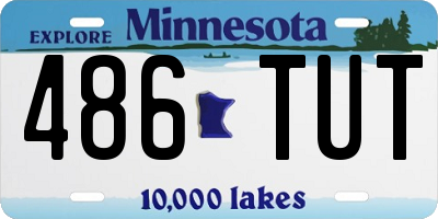 MN license plate 486TUT