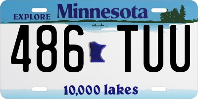MN license plate 486TUU