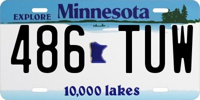MN license plate 486TUW