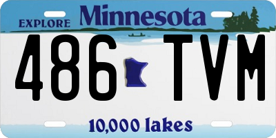 MN license plate 486TVM