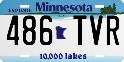 MN license plate 486TVR