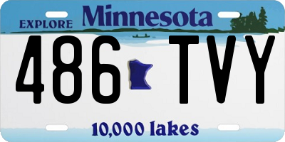 MN license plate 486TVY