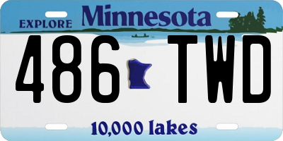 MN license plate 486TWD
