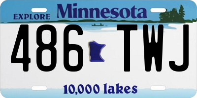 MN license plate 486TWJ