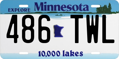 MN license plate 486TWL