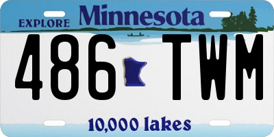 MN license plate 486TWM