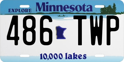 MN license plate 486TWP