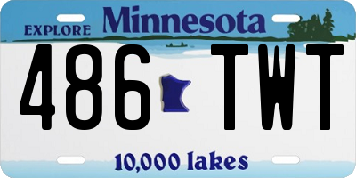 MN license plate 486TWT