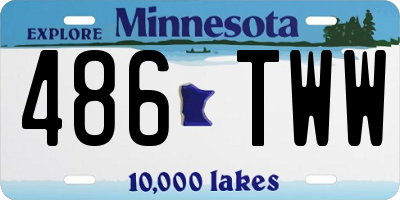 MN license plate 486TWW