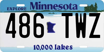 MN license plate 486TWZ