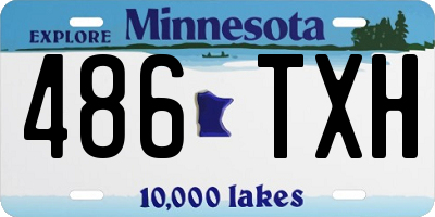 MN license plate 486TXH