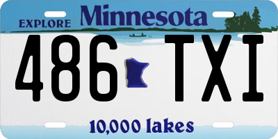 MN license plate 486TXI