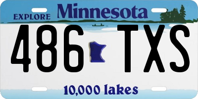 MN license plate 486TXS