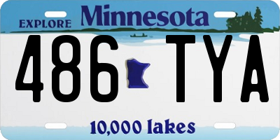 MN license plate 486TYA